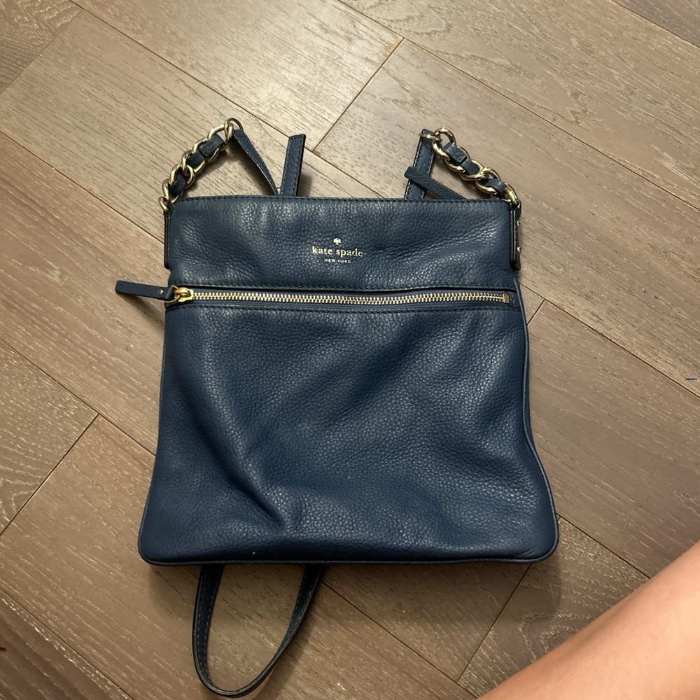 Kate Spade Blue Leather Backpack